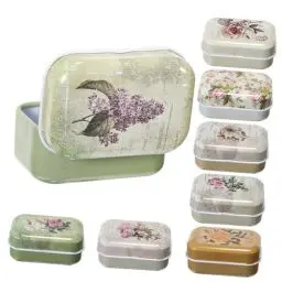 Produktbild: CALLARON 8 Stück Boxen Schmuckkästchen 6 x 4 x 2,5 cm Blechdosen Mit Klappdeckel Kleine Metalldosen Dekorative Dosen Schmuckkästchen Dekorative Boxen Mit Deckel