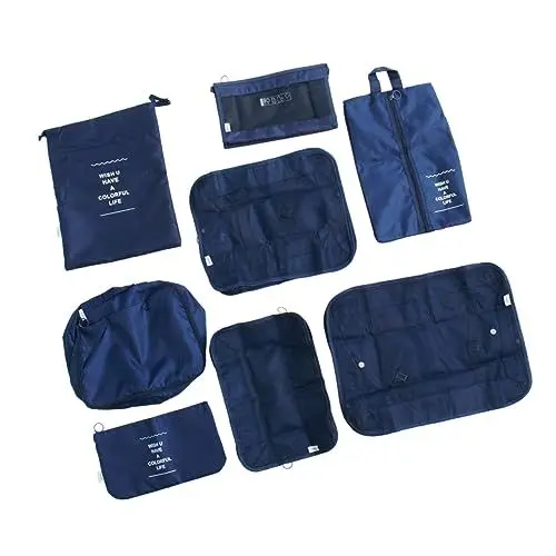 Produktbild: CALLARON 8-teiliges Set Gepäck-kleider-organizer Reisetasche Organisationspaket Schuhtasche Gepäckaufbewahrungstasche Kofferorganisator Koffer Packtaschen Kompressionsbeutel Tragen Reisen