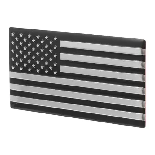 Produktbild: CALLARON Amerikanische Flagge Autoaufkleber Usa Flagge Autokarosserie Vinyl Aufkleber Silber Schwarz Automotive Dekorativer Aufkleber