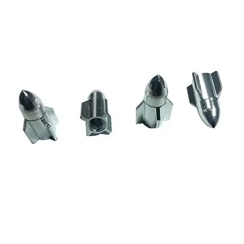 Produktbild: CALLARON -beschichtete Autoreifen-ventilkappen 4er-Pack Silberfarben Größe 16 X 10 X 10 Mm Universelle Passform