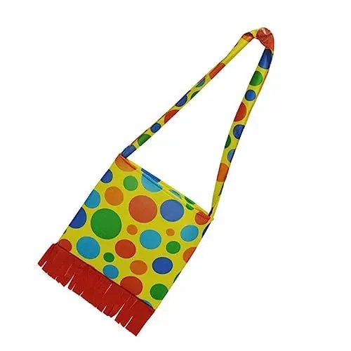 Produktbild: CALLARON Bunte Zirkusclown Umhängetasche Mit Punkten Ideales Kostümzubehör Für Halloween Karneval Und Cosplay Praktische Handtasche Für Clown Outfits Und Partys