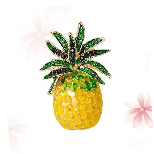 Produktbild: CALLARON Elegante Brosche Schmuck Modische Obst Blume Brosche Gelb Ananas Brosche Für Hochzeit Anlässe Af002-