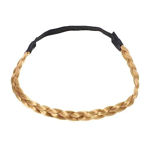 Produktbild: CALLARON Fashion Elastisches Haarband Mit Zöpfen Aus Synthetischem Haar Verstellbares Stirnband Für Damen Für Besondere Anlässe Und Fotoshootings Tiefem
