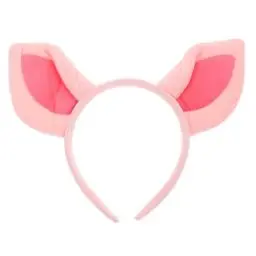 Produktbild: CALLARON Halloween Kostüm Stirnband Schweineohren-Stirnband Halloween-Cosplay-Stirnband Plüschtier-Stirnband Haarreifen Halloween Cosplay Kostüm Party Versorgung 27 x 18 cm