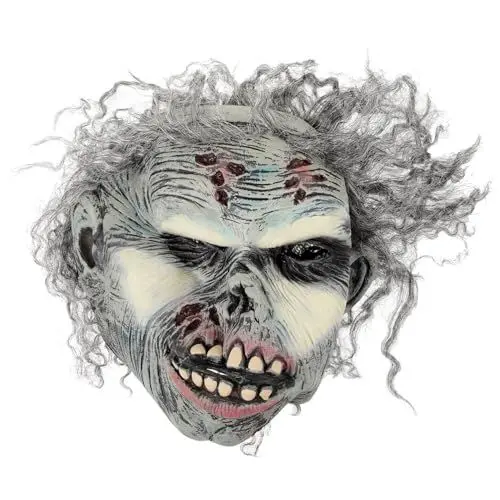 Produktbild: CALLARON Lockige Tiermaske Für Halloween-party Maskerade- Für Frauen Partyzubehör Vollkopf-totenkopfmaske Gruseliges Kostüm Party- - Realistische Dämonenmaske Emulsion Vampir