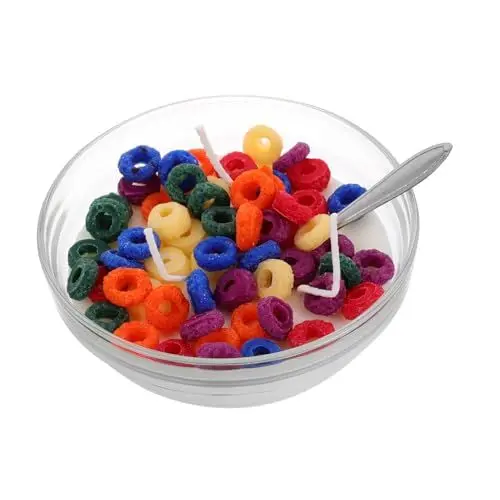 Produktbild: CALLARON Müsli-kerzenschale Aus Sojawachs Duftende Obstform Dekoratives Mit Metalllöffel Für Heimdekoration Und Party
