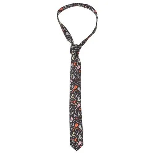 Produktbild: CALLARON Musikalische Krawatte Für Herren Satin-necktie Mit Einzigartigem Musiknoten-design Für Formelle Anlässe Hochzeiten Und Business Bequeme Trageerfahrung Modernes Accessoire Für