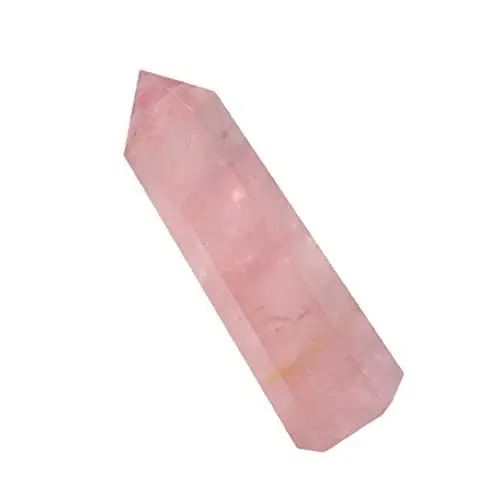 Produktbild: CALLARON Rosa Kristallornamente Dekorativ Amethyst Wohnkultur Feng Shui Kristalle Quarz Sechseckiges Prismendekor Kristallsäulenhandwerk Feng Shui Stein