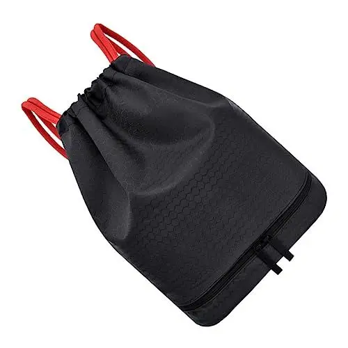 Produktbild: CALLARON Rucksäcke Rucksack Mit Kordelzug Packsack Turnbeutel Wasserabweisender Rucksack Aufbewahrungstasche Sportrucksack String-Taschen Trocken Schwarz Trocken Nass Getrennter Beutel