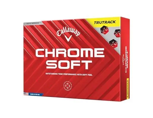 Produktbild: Callaway Golf Chrome Soft Golfbälle (Version 2024, True Track, Gelb)