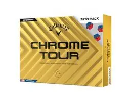 Produktbild: Callaway Golf Chrome Tour Premium Golfball 2024, Blau/Rot