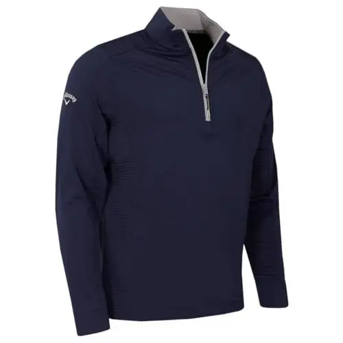 Produktbild: Callaway Golf Herren 1/4-Reißverschluss Mixed Media Golf- Peacoat - L