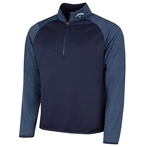 Produktbild: Callaway Golf Herren Langarm 1/4 Zip Waffle Sweater - Peacoat - XXL