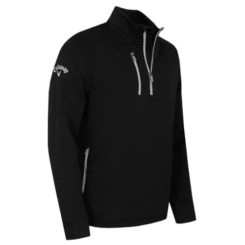 Produktbild: Callaway Golf Herren strukturierter Fleecepullover - Kaviar/Hochhaus - S