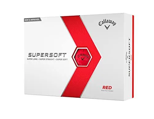 Produktbild: Callaway Golf Unisex Supersoft 23 12 Pack Performance Golf Bälle - Rot, One Dozen