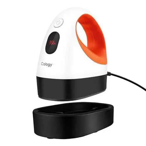 Produktbild: Calogy Transferpresse Mini Hitzepresse, Presse Plotter Maschine, Kleine Heißpresse mit 3 Heizstufen, Tragbare Mini Heat Press Temperaturanzeige Für T-Shirts, Schuhe, Hüte, HTV-Vinyl-Projekte(Orange)