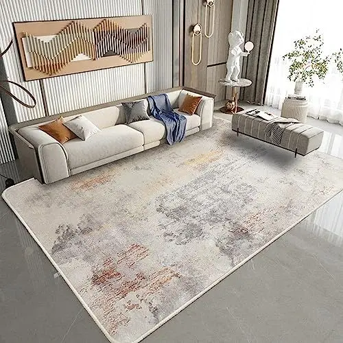 Produktbild: Calore Teppich Wohnzimmer, Moderne abstrakte Teppich Schlafzimmer, Teppiche rutschfeste Weicher Teppich Kurzflor, Teppich für Schlafzimmer Wohnzimmer Esszimmer, YR18
