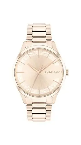 Produktbild: Calvin Klein Analog Quarzuhr Für Männer und Frauen Kollektion Iconic Bracelet - 35MM mit Rotgoldfarbenes Edelstahlarmband - 25200042