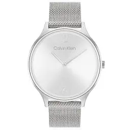 Produktbild: Calvin Klein Analog Quarzuhr für Damen Kollektion Timeless MESH 38MM mit Silbernes Edelstahl-Mesh-Gliederarmband - 25200001