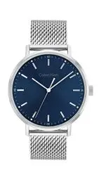 Produktbild: Calvin Klein Analog Quarzuhr für Herren Kollektion MODERN MESH mit Silbernes Edelstahl-Mesh-Gliederarmband - 25200045