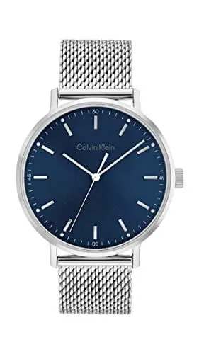 Produktbild: Calvin Klein Analog Quarzuhr für Herren Kollektion MODERN MESH mit Silbernes Edelstahl-Mesh-Gliederarmband - 25200045