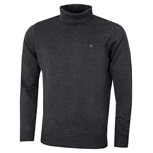 Produktbild: Calvin Klein CK Herren Rollkragen Rib Knit Warm Durable Sweater - Charcoal - L