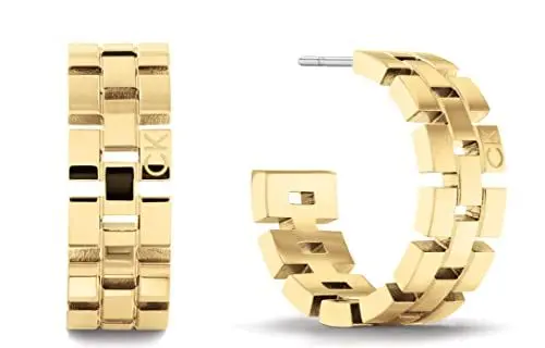 Produktbild: Calvin Klein Creolen für Damen Kollektion GEOMETRIC in Gelbgold - 35000250