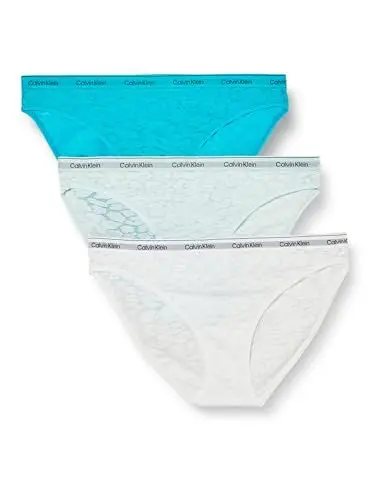 Produktbild: Calvin Klein Damen 3er Pack Slips Bikini Form mit Spitze