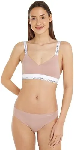 Produktbild: Calvin Klein Damen BH Bralette Light Lined Vorgeformt, Rosa (Subdued), L