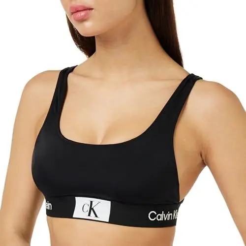 Produktbild: Calvin Klein Damen Bikini Oberteil Bralette ohne Bügel, Schwarz (Pvh Black), M