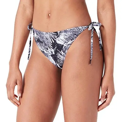 Produktbild: Calvin Klein Damen Bikinihose Seitliche Schnürung Sport, Mehrfarbig (Ip Palm Collage Black Aop), S