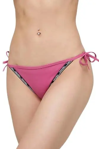 Produktbild: Calvin Klein Damen Bikinihose Seitliche Schnürung Sport, Rosa (Pale Fuchsia), L