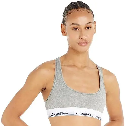 Produktbild: Calvin Klein Damen BH Bralette Unlined Sport, Grau (Grey Heather), L