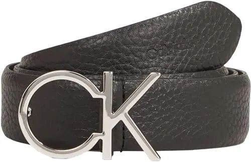 Produktbild: Calvin Klein Damen Gürtel Ck Logo Belt 3.0 Pebble aus Leder
