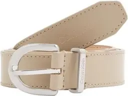 Produktbild: Calvin Klein Damen Gürtel Ck Must Metal Loop 2.5 cm Ledergürtel, Grau (Silver Mink), 80 cm