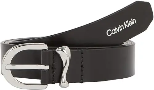 Produktbild: Calvin Klein Damen Gürtel Ck Must Organic Loop Belt 25mm Ledergürtel, Schwarz (Ck Black), 100