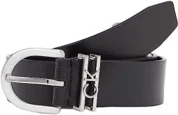 Produktbild: Calvin Klein Damen Gürtel Loop Belt 3,0 cm Ledergürtel, Schwarz (Ck Black), 100