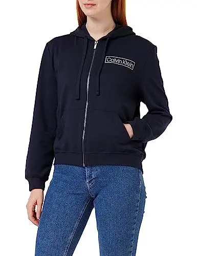 Produktbild: Calvin Klein Damen Hoodie mit Reißverschluss, Blau (Night Sky), XS
