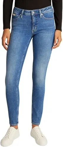 Produktbild: Calvin Klein Damen Jeans Hose Mid Rise Skinny Fit, Blau (Denim Medium), 30W/25L