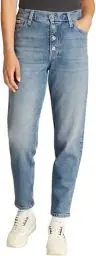 Produktbild: Calvin Klein Damen Jeans Hose Mom Jean Tapered Fit, Blau (Denim Light), 28W/29L