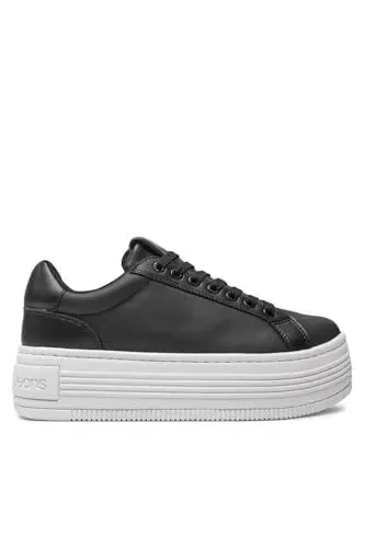 Produktbild: Calvin Klein Damen Plateau Sneaker Bold aus Leder, Schwarz (Black/Bright White), 41
