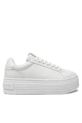 Produktbild: Calvin Klein Damen Plateau Sneaker Bold aus Leder, Weiß (Triple Bright White), 38