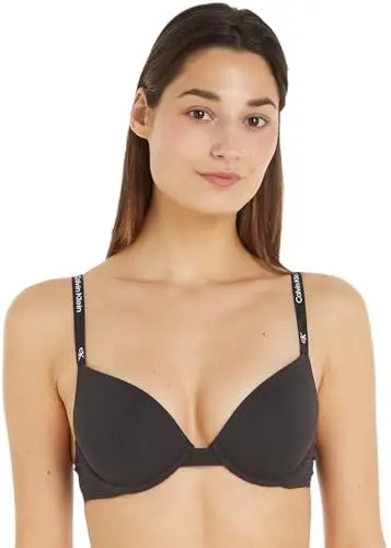Produktbild: Calvin Klein Damen Push-Up BH mit Bügel, Schwarz (Black), 80A