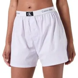 Produktbild: Calvin Klein Damen Pyjamahose Boxer Kurz, weiß (Lavender Blue), XL