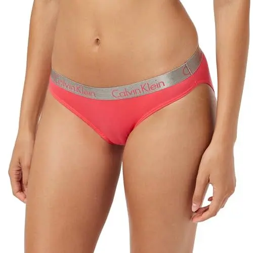 Produktbild: Calvin Klein Damen Slip Bikini Form Baumwolle mit Stretch, Rot (Teaberry), XS