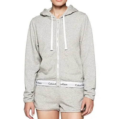 Produktbild: CALVIN KLEIN 000QS5667E TOP HOODIE FULL ZIP SWEATER Damen, Grey, S