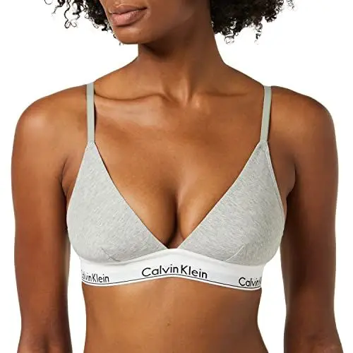 Produktbild: Calvin Klein Damen Triangel BH Triangle Unlined Ungefüttert, Grau (Grey Heather), XS