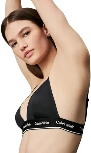Produktbild: Calvin Klein Damen Triangel Bikini Oberteil ohne Bügel, Schwarz (Pvh Black), S