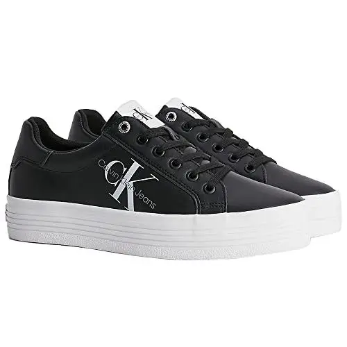 Produktbild: Calvin Klein Damen Vulcanized Sneaker Flatform Laceup Plateau, Schwarz (Black), 40