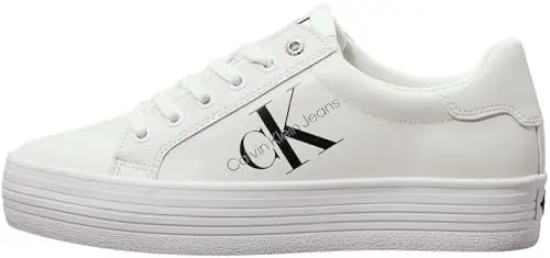 Produktbild: Calvin Klein Damen Vulcanized Sneaker Flatform Laceup Plateau, Weiß (Bright White), 37